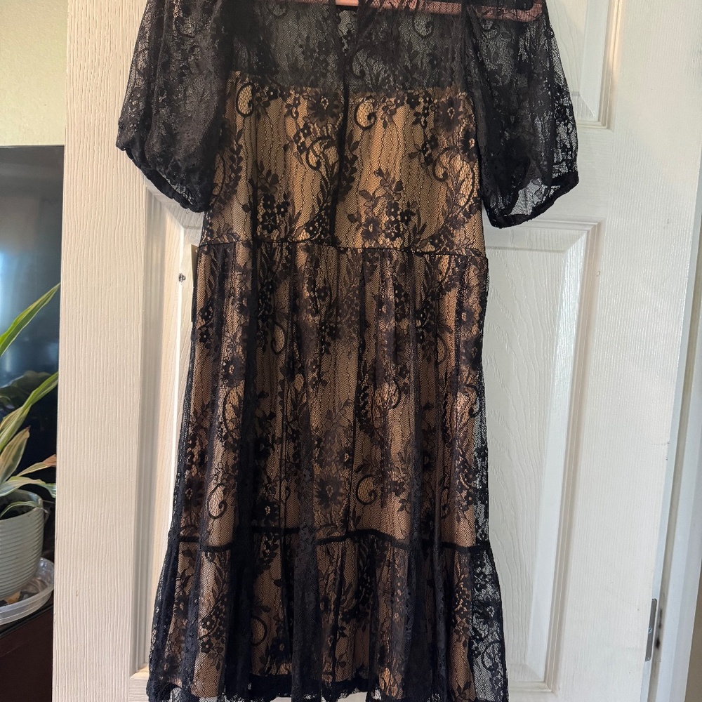 Black lace dress